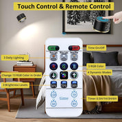 2 Pack Rechargeable RGB Wall Lights with Remote Control