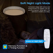 40W Dimmable LED Ceiling Light with Remote Control