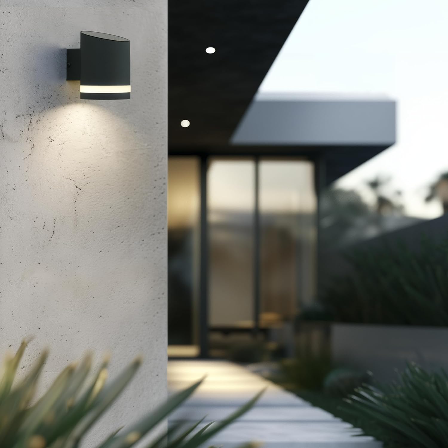 SolarCentre Truro Anthracite Grey Solar Powered Outdoor Wall Light