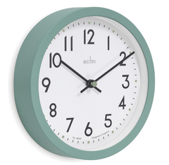 Modern Wall Clock in Meadow Green, Silent Non-Ticking Quartz Decorative Clock