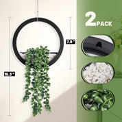 2 Pack Hanging Artificial Succulent Plants in Pots