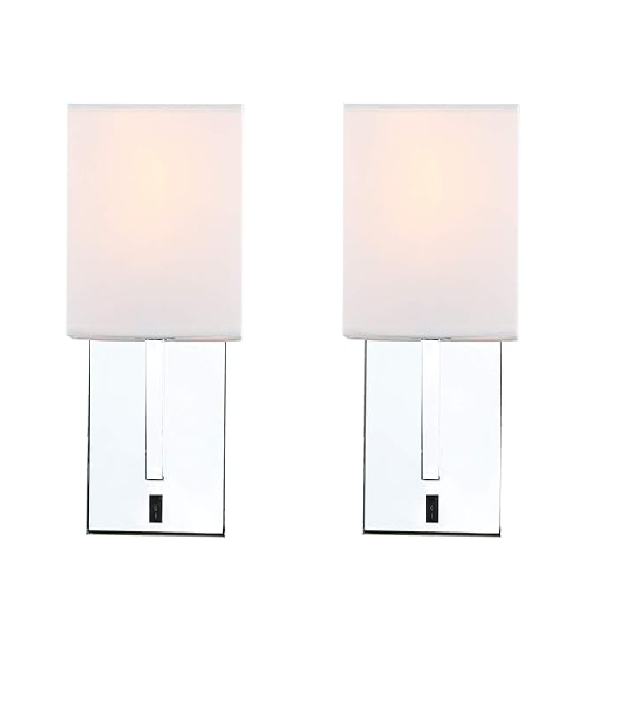 Vintage Wall Lights Set with Linen Shades, E27 Base