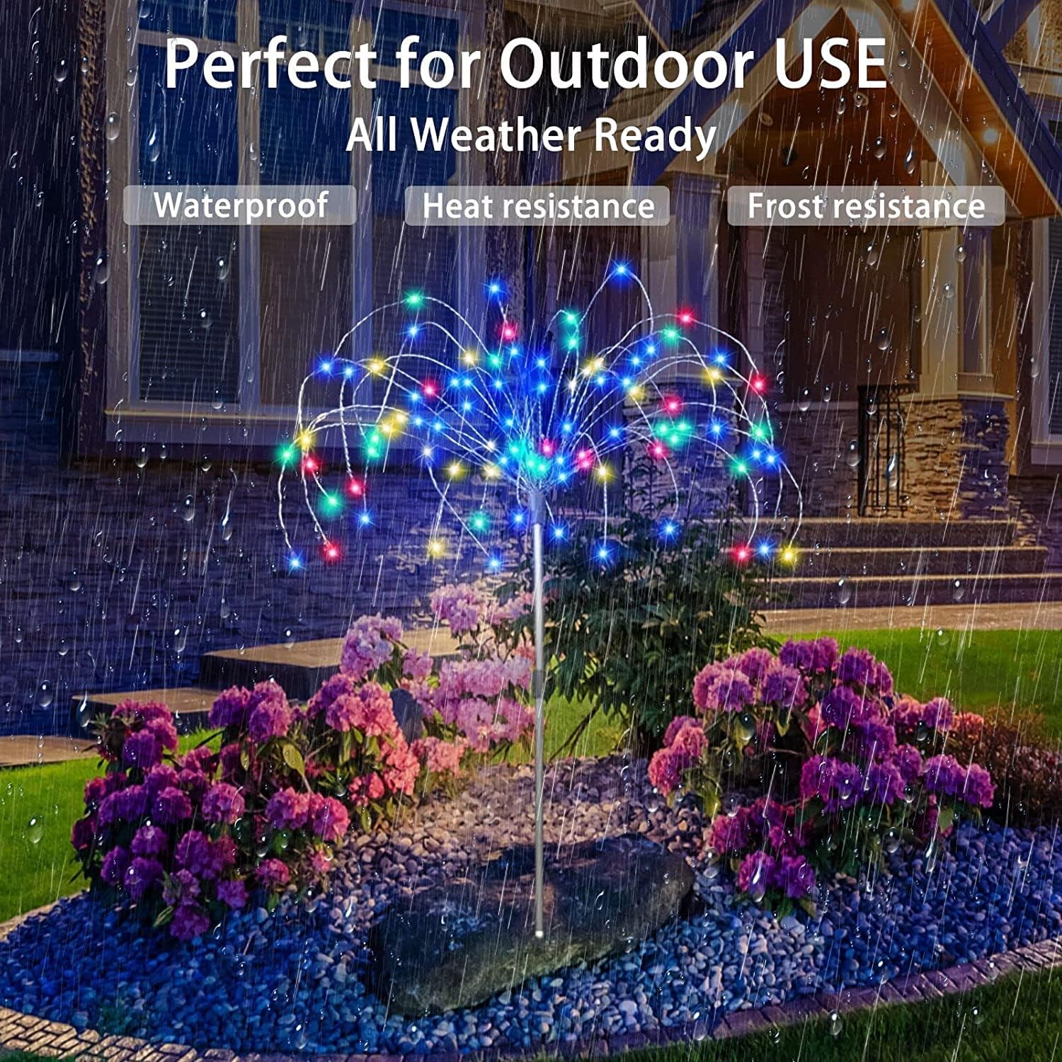 3 Pack Solar Firework Lights – 120 LED Waterproof Lamps
