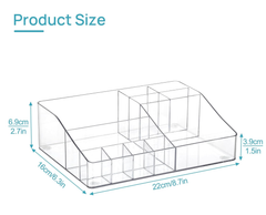 1 Tier Clear Makeup Organizer Cosmetic Storage for Vanity and Bathroom