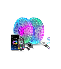 10M RGB LED Strip Lights, Music Sync, Remote & App
