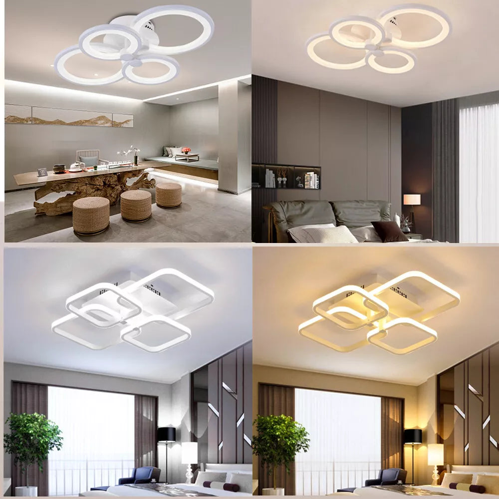 Modern Chic LED Ceiling Chandelier – Stainless Steel Pendant Light for Living Room & Bedroom