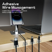 100PCS Transparent Cable Clips – Self Adhesive Wire Holders for Desk & Wall Organisation
