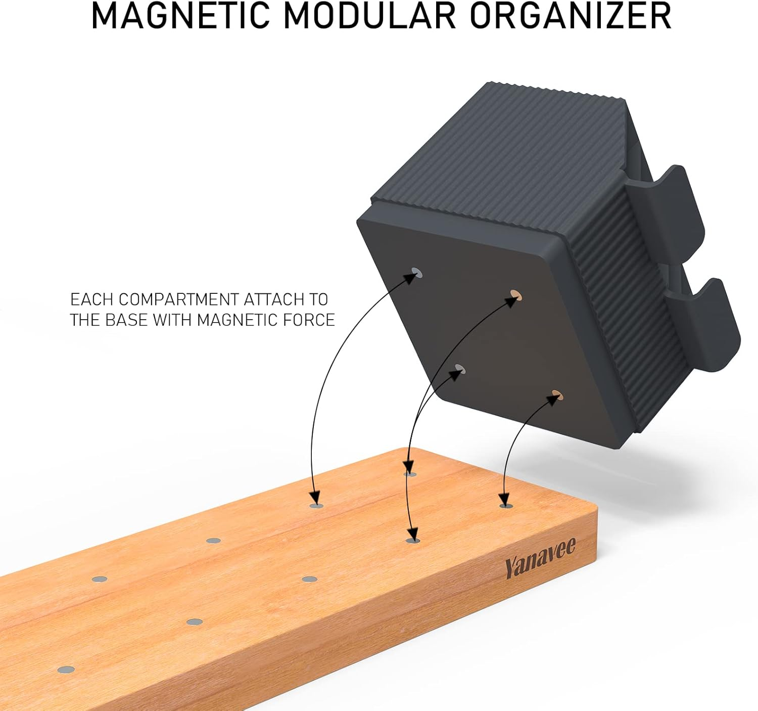 Adjustable Desk Organiser Caddy – Office Supplies Holder with Phone & Pen Storage