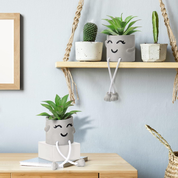 Dremisland Small Artificial Plants in Cement Pots – Mini Fake Succulent Décor