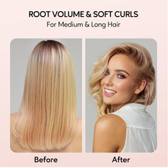 38mm Ceramic Ionic Thermal Brush – Heated Volumizing Curling Iron with LCD Display