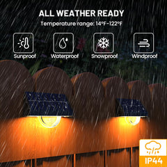 Solar Step Lights 4 Pack – RGB Decking Lights with 8 Colours & 11 Modes