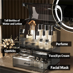 Acrylic Makeup Organizer with Drawers Skincare Storage Display Case