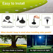 12-Pack Solar Deck Lights – Waterproof Outdoor LED Ground Lights for Walkways