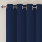 Navy Blue Blackout Curtains W38 x L54 – Eyelet Thermal Insulated 2 Panels, Short Drapes