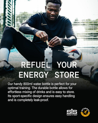 800ml Clear Sports Water Bottle – Transparent Plastic Bottle with Black Logo for Gym & Travel