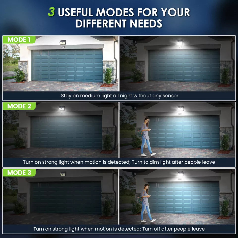 126 LED Solar Power Wall Light