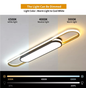 110cm Modern Ceiling Light – Remote-Controlled LED Lighting for Kitchens, Dining Rooms, and Hallways