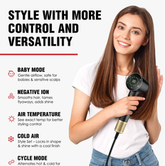 Professional 110,000 RPM Ionic Hair Dryer – Fast, Quiet & Lightweight Blow Dryer