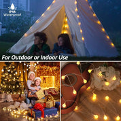 15M Globe Fairy Lights – 100 LEDs, Remote Powered