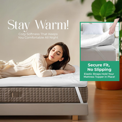 Luxury 10cm Double Bed Mattress Topper – Quilted Microfiber, Ultra Soft & Breathable