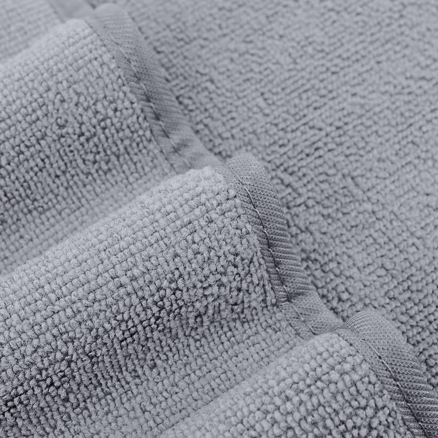 POLYTE Microfibre Bath Towels 4-Pack – Quick Dry, Lint-Free, 76x145cm, Grey