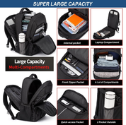 55L Extra Large Laptop Backpack – TSA Travel Rucksack with USB Port, 18.4 Inch