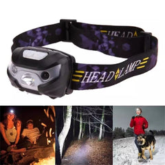 Sensor headlamp, Large Capacity Battery, Portable, 100,000 Hours Life, Mini LED headlamp, Several Light Modes