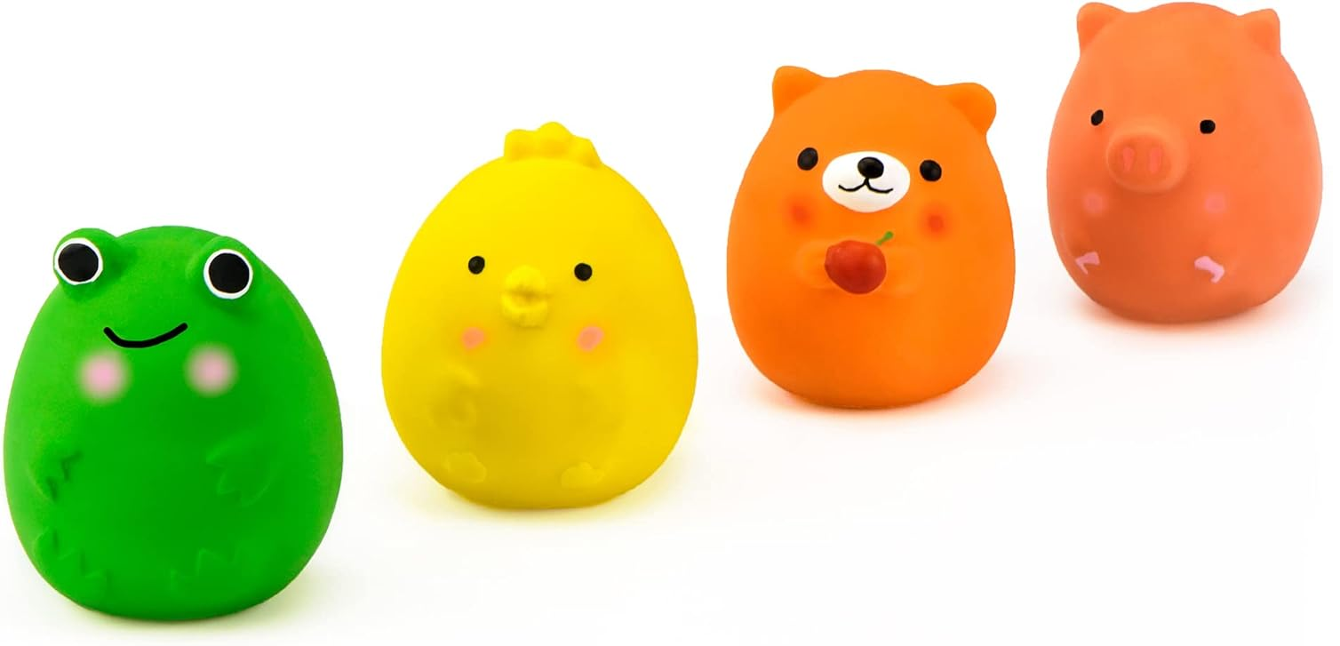 Squeaky Latex Puppy Toys – Funny Animal Play Set for Small Dogs, Interactive & Safe