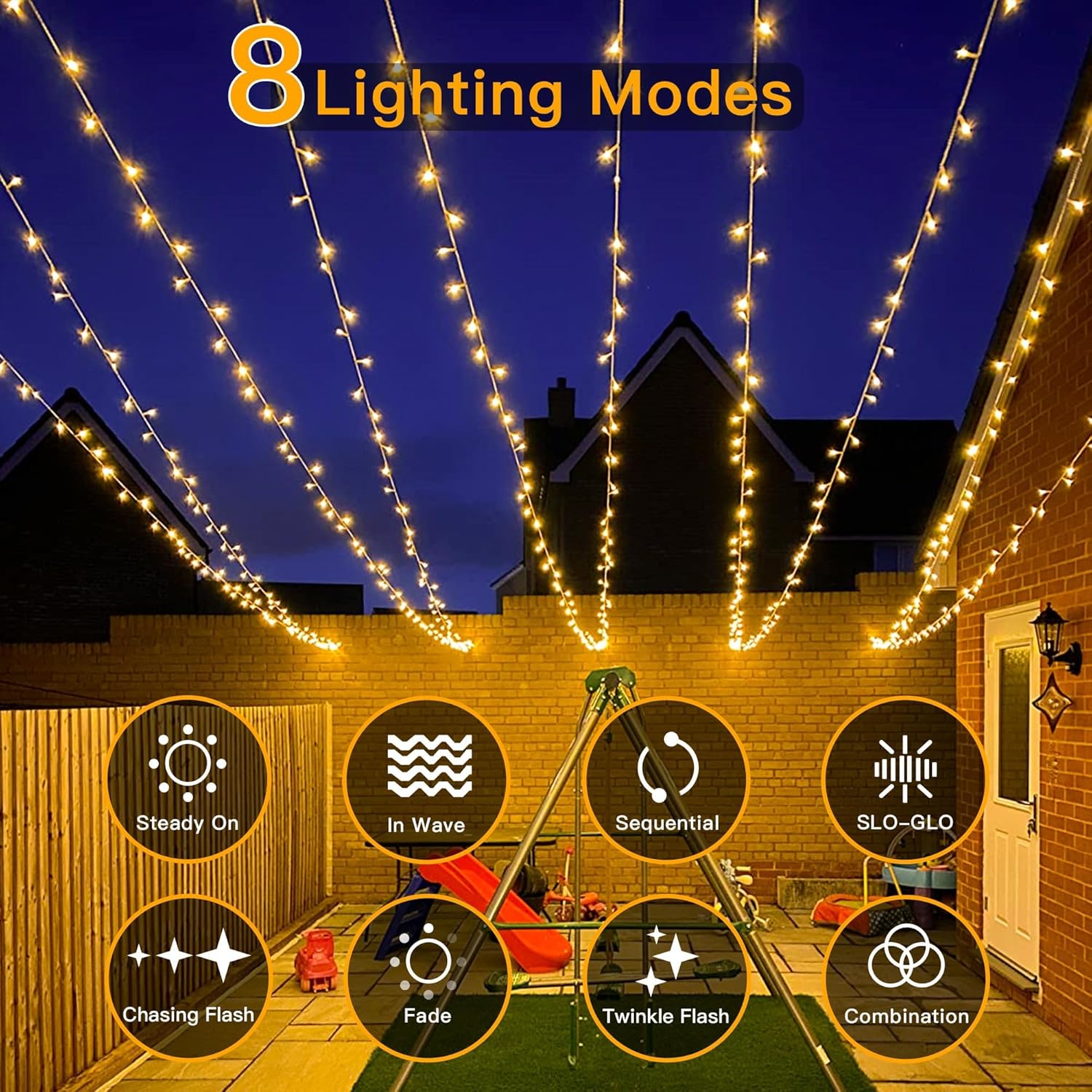 40M Fairy Lights – 400 LEDs, Waterproof, Timer, Dimmable