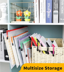 20PCS Zip Lock Document Wallets – Multi-Size Plastic Folders for Office & School