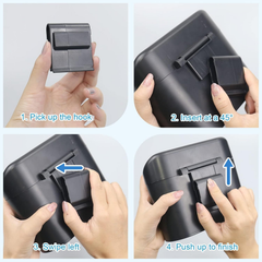 ABS Waterproof Mini Trash Can with 90 Bags – Push-Lid Car, Home & Office Organizer Bin (16×14×7cm)