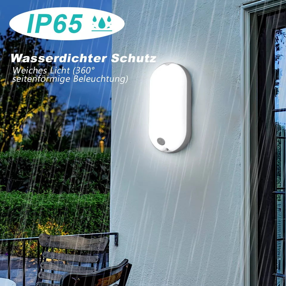 LED PIR Motion Sensor Outdoor Wall Light – Waterproof Security Lamp