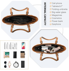 Leather Tote Bag for Women – Elegant Shoulder Handbag with Top Handle