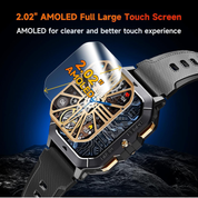 Smart Watch for Men 2.02" HD Screen with Call, Fitness Tracker for Android iOS