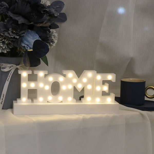 LED Light Up HOME Sign – Battery Operated Decorative Night Lamp – KfDirect