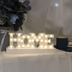 LED Light Up HOME Sign Decorative Night Lamp