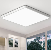 48W LED Panel Ceiling Light – 20 Inch Flush Mount White Fixture for Kitchen, Bedroom & Living Room