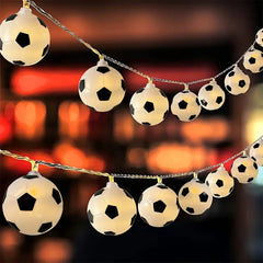 3M 20-LED Warm White Football String Lights with 8 Modes & Remote Control | Indoor Decor Lighting