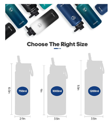 Vacuum Insulated Stainless Steel Water Bottle with Straw & Spout Lids