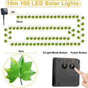 Solar Ivy String Lights – 100 LED Outdoor Garland