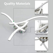 Dimmable 18W LED Curved Ceiling Light for Rooms
