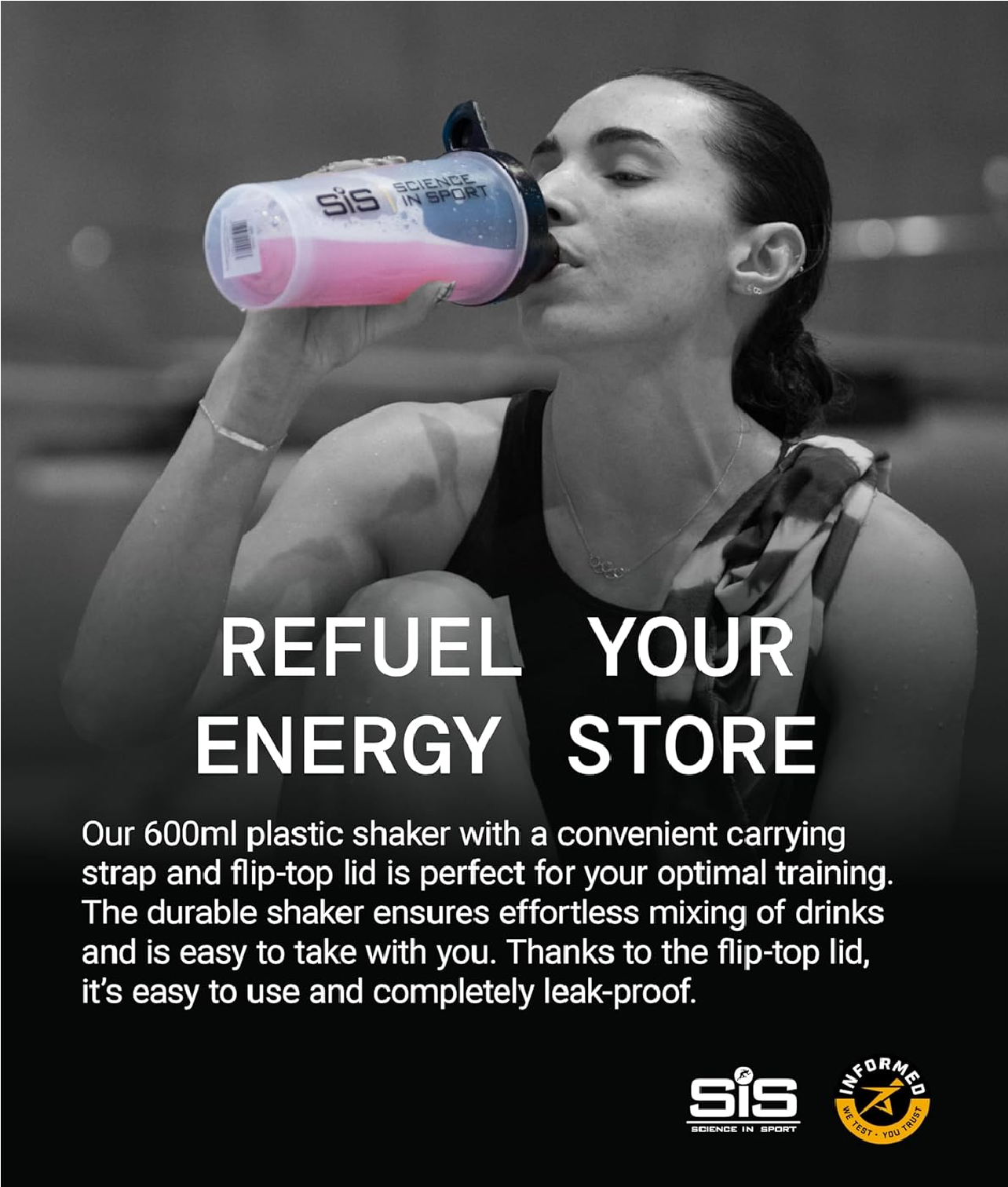 600ml Protein Shaker Bottle with Wire Mixball Whisk – Leakproof & BPA-Free