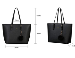 Women’s PU Leather Laptop Tote Bag – 15.6 Inch Large Shoulder Handbag for Work, School & Travel