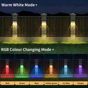 RGB Solar Fence Lights – Waterproof Outdoor Deck Lighting