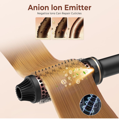Ionic Thermal Brush – Heated Round Styling Brush with Adjustable Temp 120–210°C