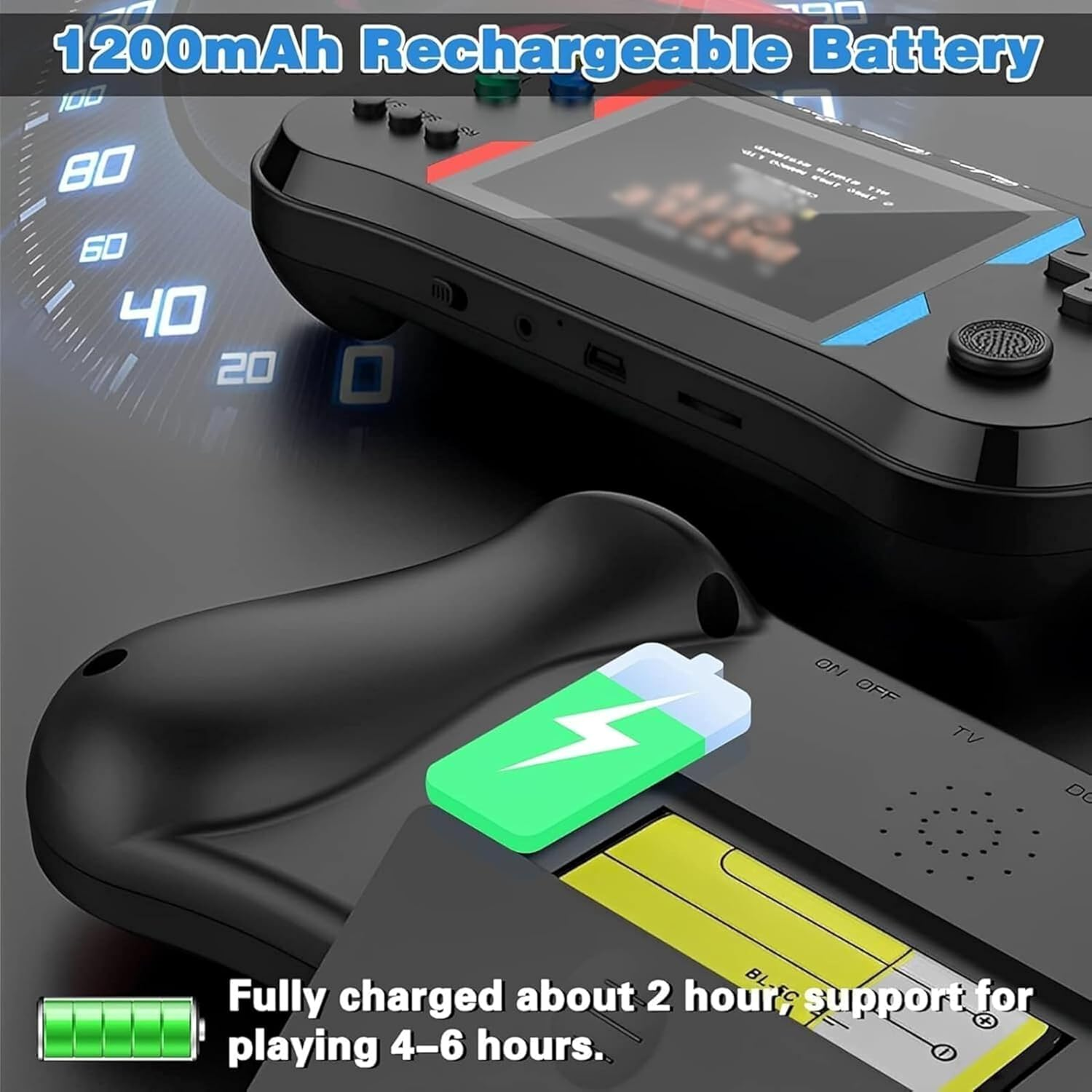 Retro Handheld Game Console with 500 Classic Games, 3.5” Screen & TV Output (Red)