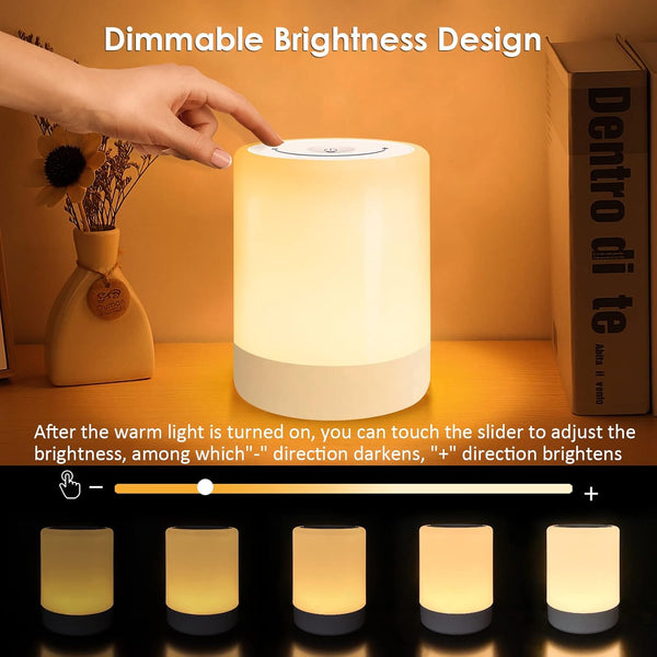 Rechargeable LED Touch Night Light with RGB Colors & Memory – KfDirect