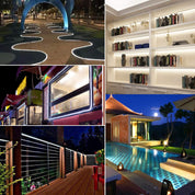 Outdoor Solar LED Strip Lights – 6M 180 LEDs, Cool White, 8 Modes, Waterproof Rope Light