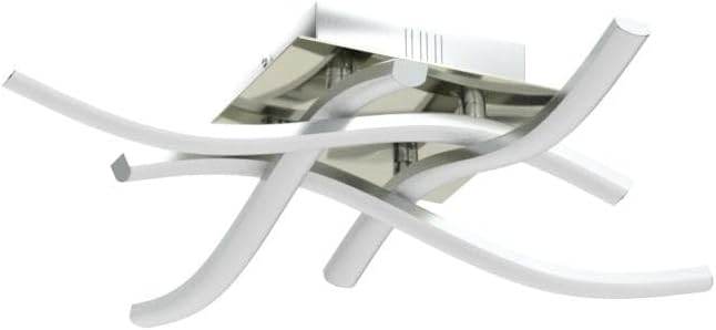 LED Ceiling Light 36W, Stylish Curved Design with 4 LED Boards, Cool White 6500K – Modern Ceiling Lamp for Living Room, Bedroom, Kitchen