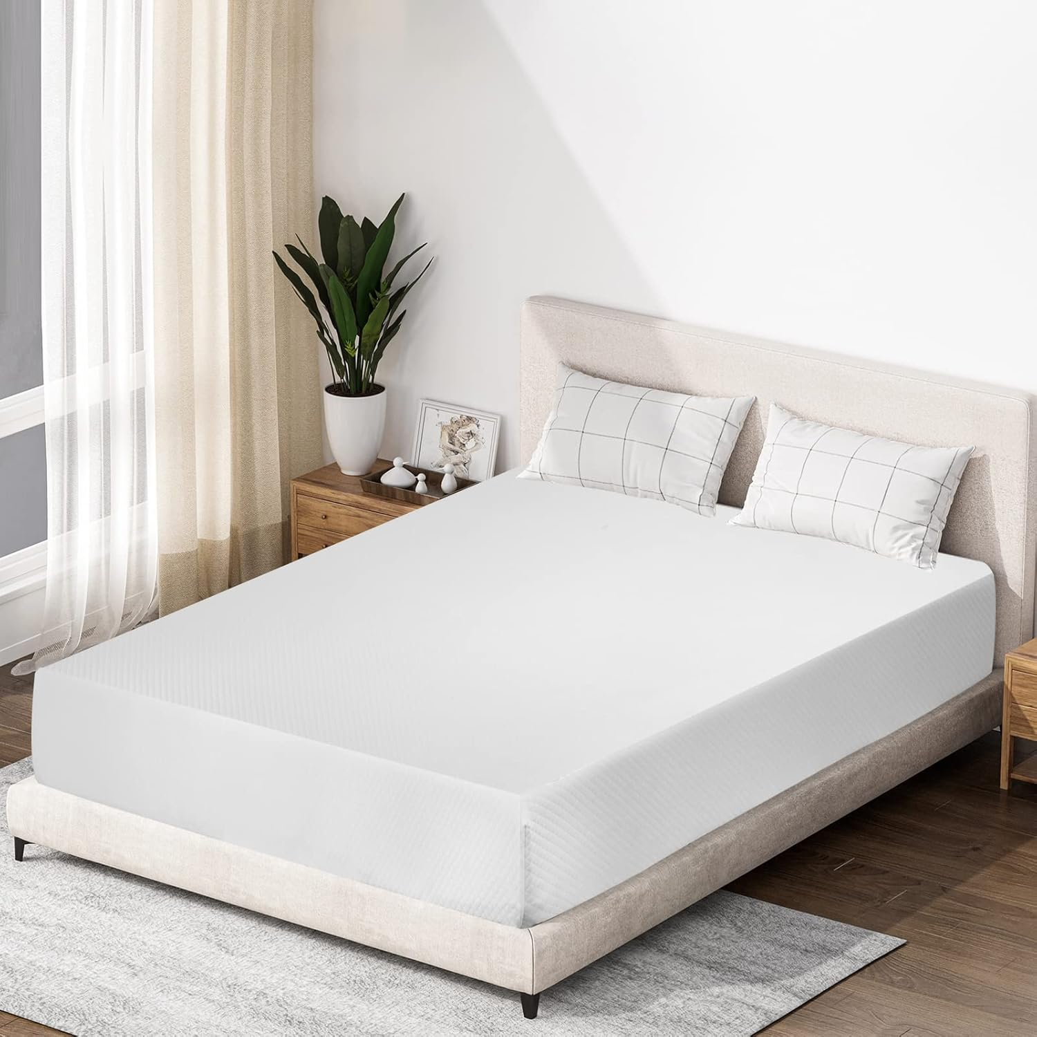 Finest 100% Egyptian Cotton Fitted Sheet – Single Bed 25cm Deep, White